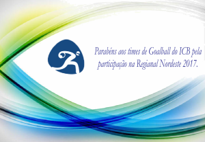 Arte Parabéns Goalball regional nordeste